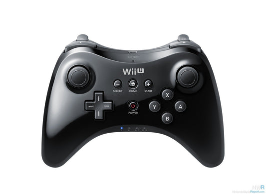 Nintendo Pro Controller - Wireless Gamepad for Wii U, Model WUPARSK1, Black Color