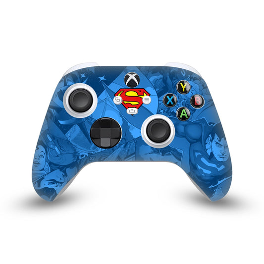 Head Case Designs Officially Licensed Superman DC Comics Collage Logos And Comic Book Vinyl Sticker Gaming Skin Decal Cover Compatible With Xbox Series X/S Controller