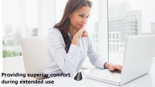 SHARE SUNSHINE Wireless Mouse - Bluetooth, Rechargeable, Ergonomic, Black, Dual Mode for PC, Laptop, Mac, iPad Pro