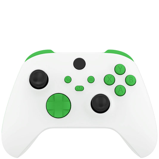 eXtremeRate Replacement Buttons for Xbox Core Wireless Controller, Green DIY Accessories Kit LB RB LT RT Bumpers Trigers Dpad AB