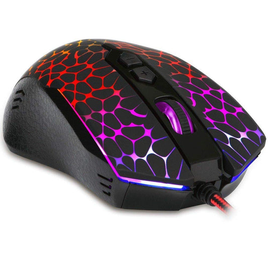 Redragon M716A Inquisitor RGB Gaming Mouse - Gold, Ergonomic Design, High Precision, Ideal for Gamers