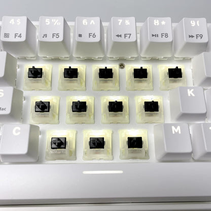 DRAOZA Gateron Milky Yellow Switches - 5 Pin MX Gaming Mechanical Keyboard (36pcs) - Black