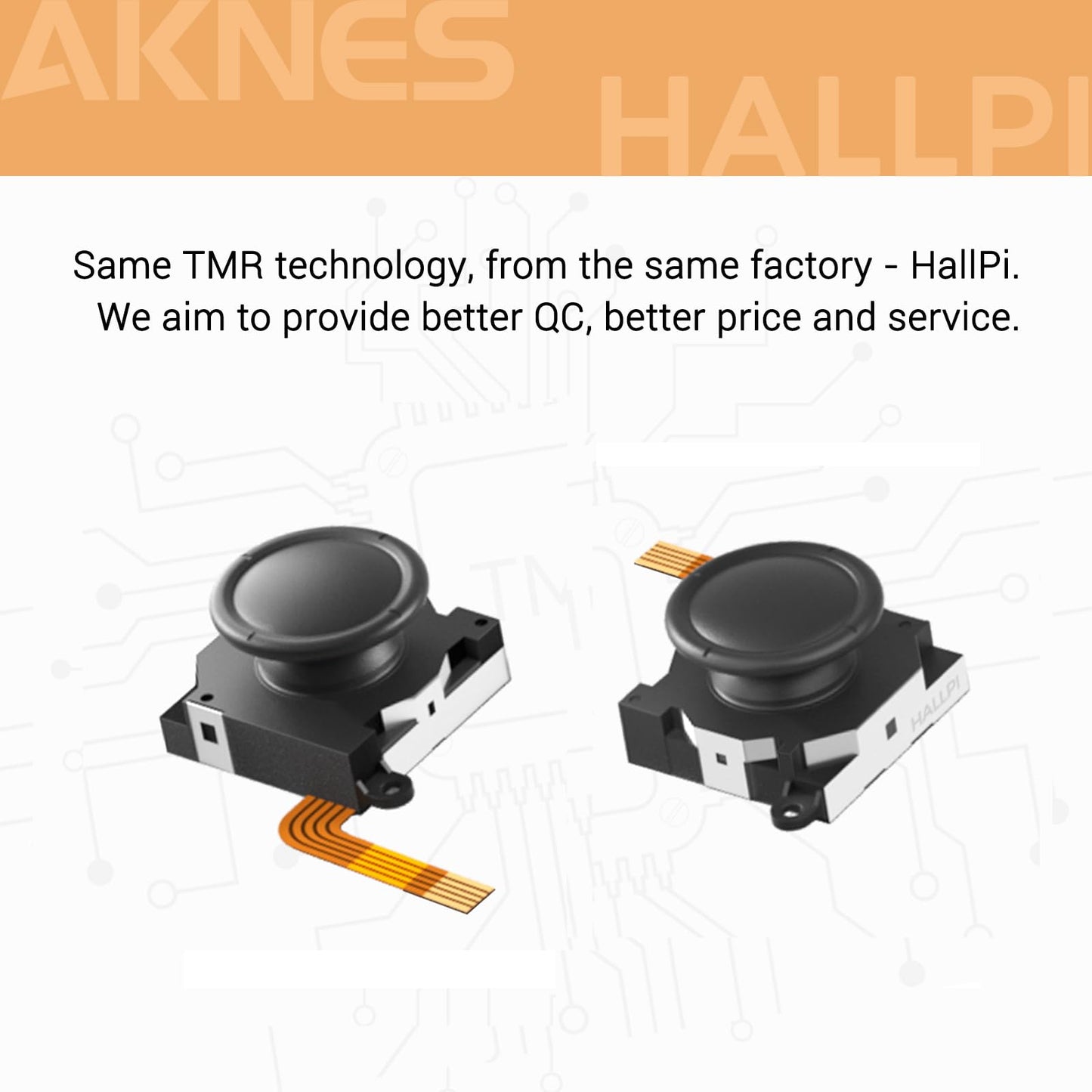 AKNES Switch JoyCon Joystick Replacement Kit - Drift-Free TMR Electromagnetic Joystick with Tools, One Pair