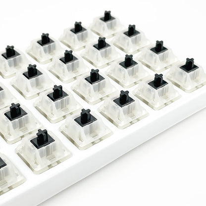 DRAOZA Gateron Milky Yellow Switches - 5 Pin MX Gaming Mechanical Keyboard (36pcs) - Black