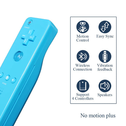 FASIGO Remote Controller with Nunchuck, 2 Pack - Compatible with Nintendo Wii/Wii U, Pink & Blue