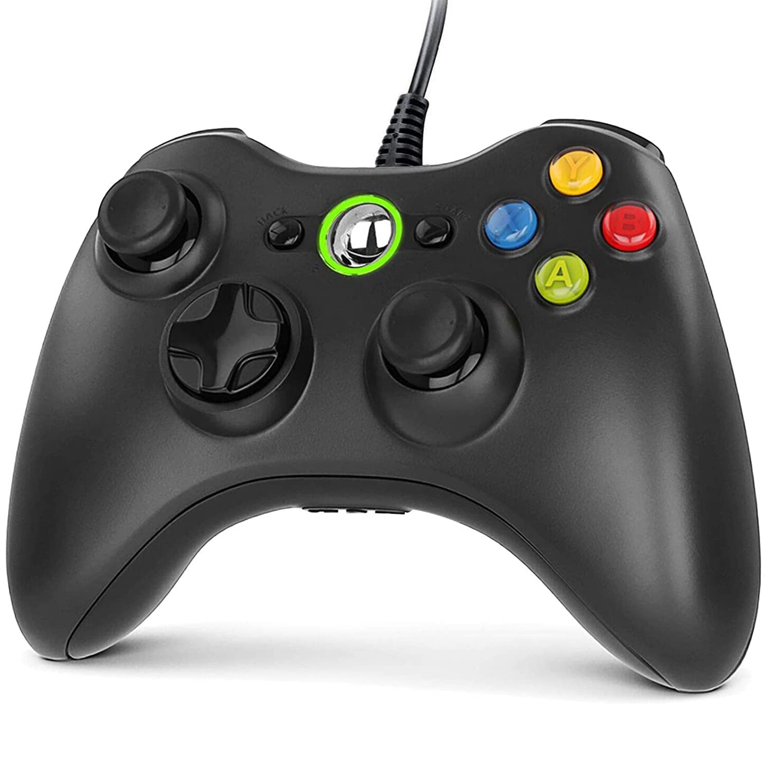 Gezimetie Wired Controller for 360  PC Game Controller for 360 with Dual-Vibration Turbo Compatible with 360/360 Slim and PC Windows 7 8 10 11