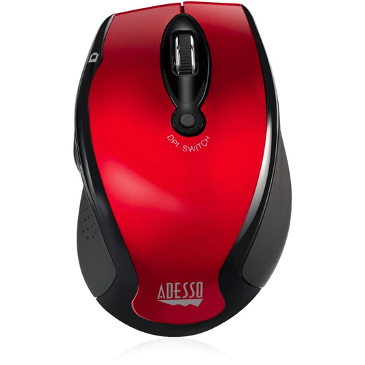 Adesso iMouse M20R - Wireless Ergonomic Optical Mouse, Red