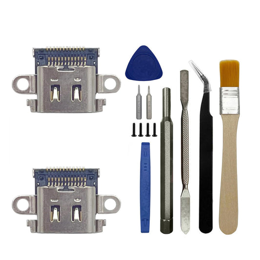 Onyehn USB Type C Charging Port Socket,Connector Replacement Repair Kit for Nintendo Switch Lite(2 Pack)