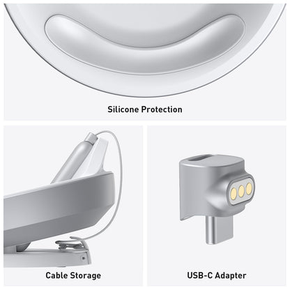 PRISMXR Charging Dock for Apple Vision Pro - 65W Fast Charge Station with USB-C Charger (Model P1112)