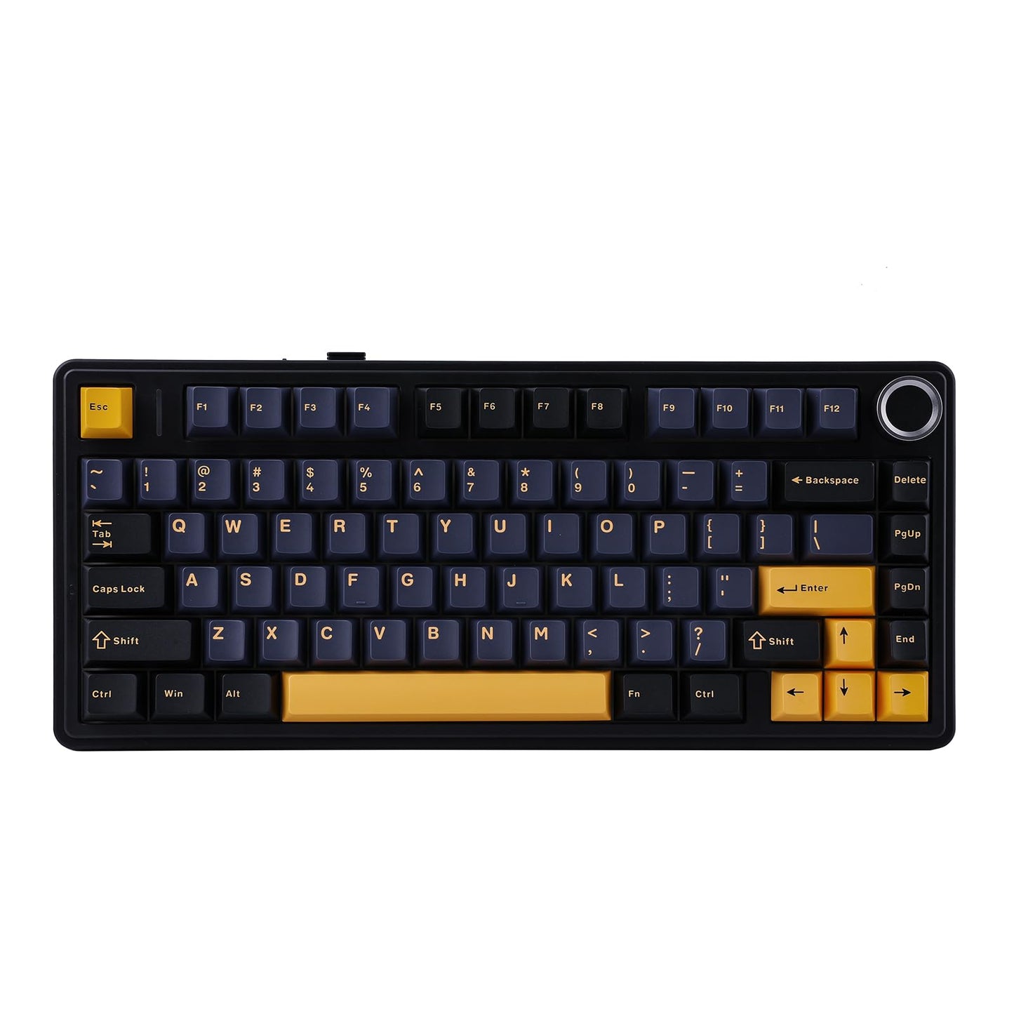 EPOMAKER x Aula F75 Gasket Mechanical Keyboard  75% Wireless Hot Swappable Gaming Keyboard with Five-Layer Padding&Knob  Bluetooth/2.4GHz/USB-C  RGB (Black  Ice Vein Switch)