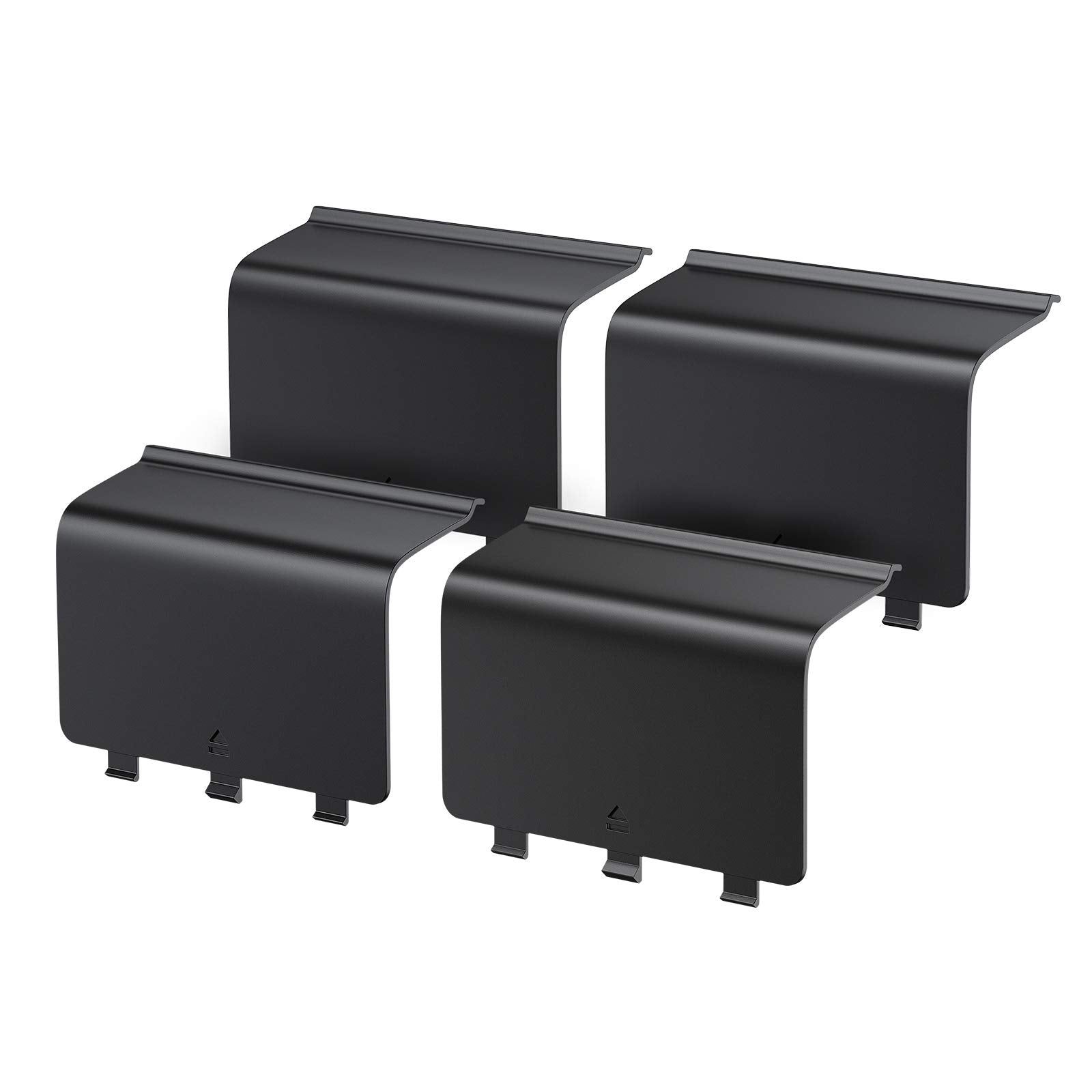 Avorast 4 Pack Battery Back Cover for Xbox One/One S/One X Controllers - Black, Model VG078, Replacement Shells Compatible with Xbox Controllers