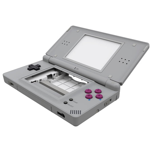 eXtremeRate DS Lite Replacement Housing Shell - Classic 1989 GB DMG-01, Console Case Cover with Buttons and Screen Lens, Model DSLY003