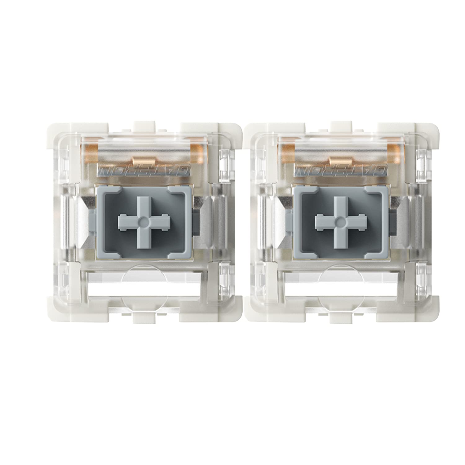 Kutethy Gateron G Silver Pro Linear Switches - Pre-Lubed 3pin RGB SMD, Dust-Proof, 72 PCS, Silver for Gaming Mechanical Keyboards