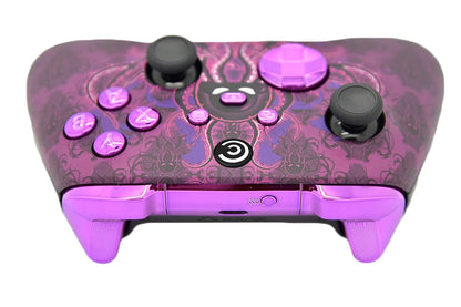 Custom Controllerzz Wireless Controller for Xbox & PC - Purple Monster & Purple Chrome Inserts