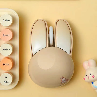 Lomiluskr Wireless Bunny Mouse - Cute, Lightweight, Soundless, 2.4G - Green Bunny