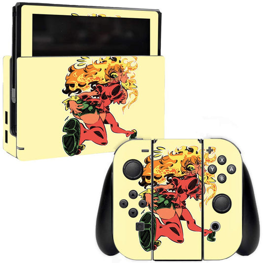 MIGHTY SKINS Nintendo Switch Skin - Ignis | Durable Vinyl Decal Wrap | Easy Apply/Remove | Model NISWI-Ignis