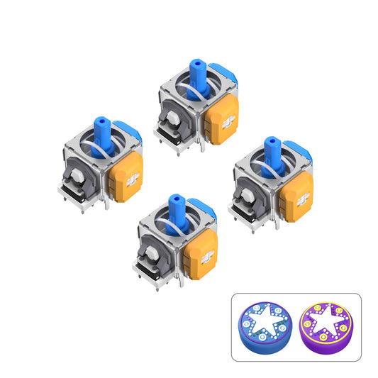 AKNES Joystick Replacement for PS5 DualSense Controller, Anti-Drift, 2 Pairs Thumbstick Caps, TMR-PS5 Color