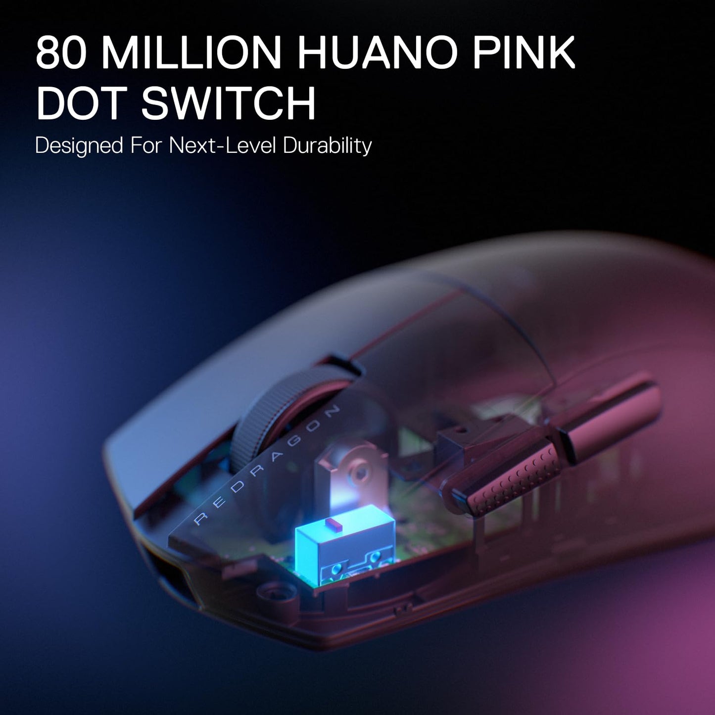 Redragon M916 PRO 4K Wireless Gaming Mouse, 26K DPI, 4K Polling Rate, Ultra-Light, Ergonomic Grip, Black