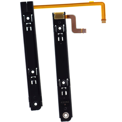 Deal4GO Joy-Con Metal Slider Rails Replacement for Nintendo Switch OLED - Left & Right Rail Set, Black, Model HEG-JCR-01