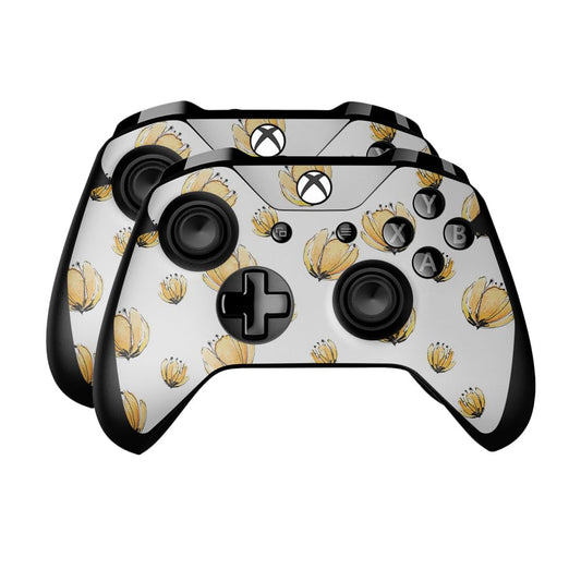Skin Compatible with Microsoft Xbox One Controller (2 Pack) - Yellow Poppy - Premium 3M Vinyl Protective Wrap Decal Cover - Easy to Apply | Crafted in The USA by MightySkins