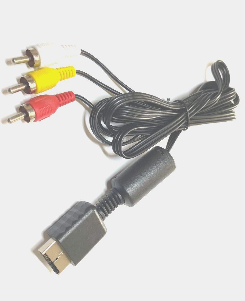 PS2 PS3 AV Cable  AV to RCA Cable Cord for PlayStation 2 3 /PS2/PSX/PS3 Slim (6FT)
