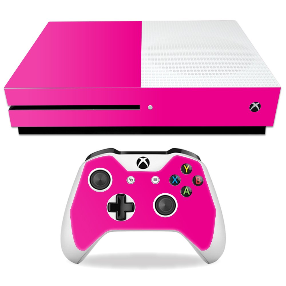 MIGHTY SKINS Xbox One S Skin - Solid Hot Pink Vinyl Decal, 0.1x8 inches, Durable & Easy to Apply, Made in USA