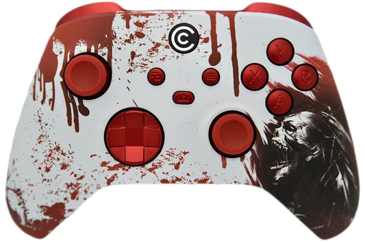 Custom Controllerzz Wireless Controller for Xbox & PC - Bloody Zombie w/Red Inserts - Designer Series