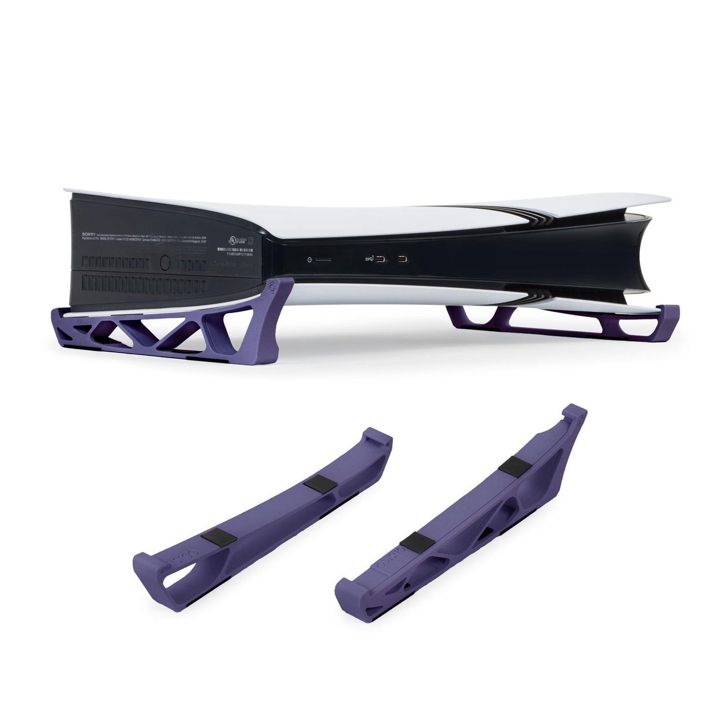 Glistco PS5 Pro Skates - Horizontal Stand for Disc & Digital Edition, Galaxy Purple