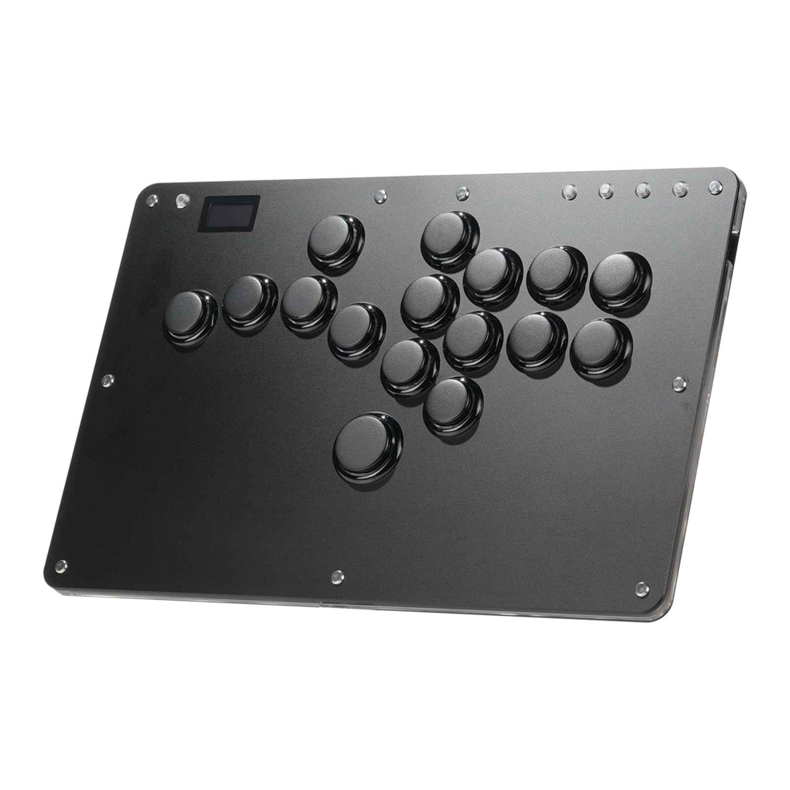Haute42 Leverless Controller Arcade Stick: Haute42 R16 Black Leverless Controller with Rims Premium Black Leverless Controller with Crystal Low-Profile Switch for PC/PS4/Switch Game Support Hot Swap & SOCD
