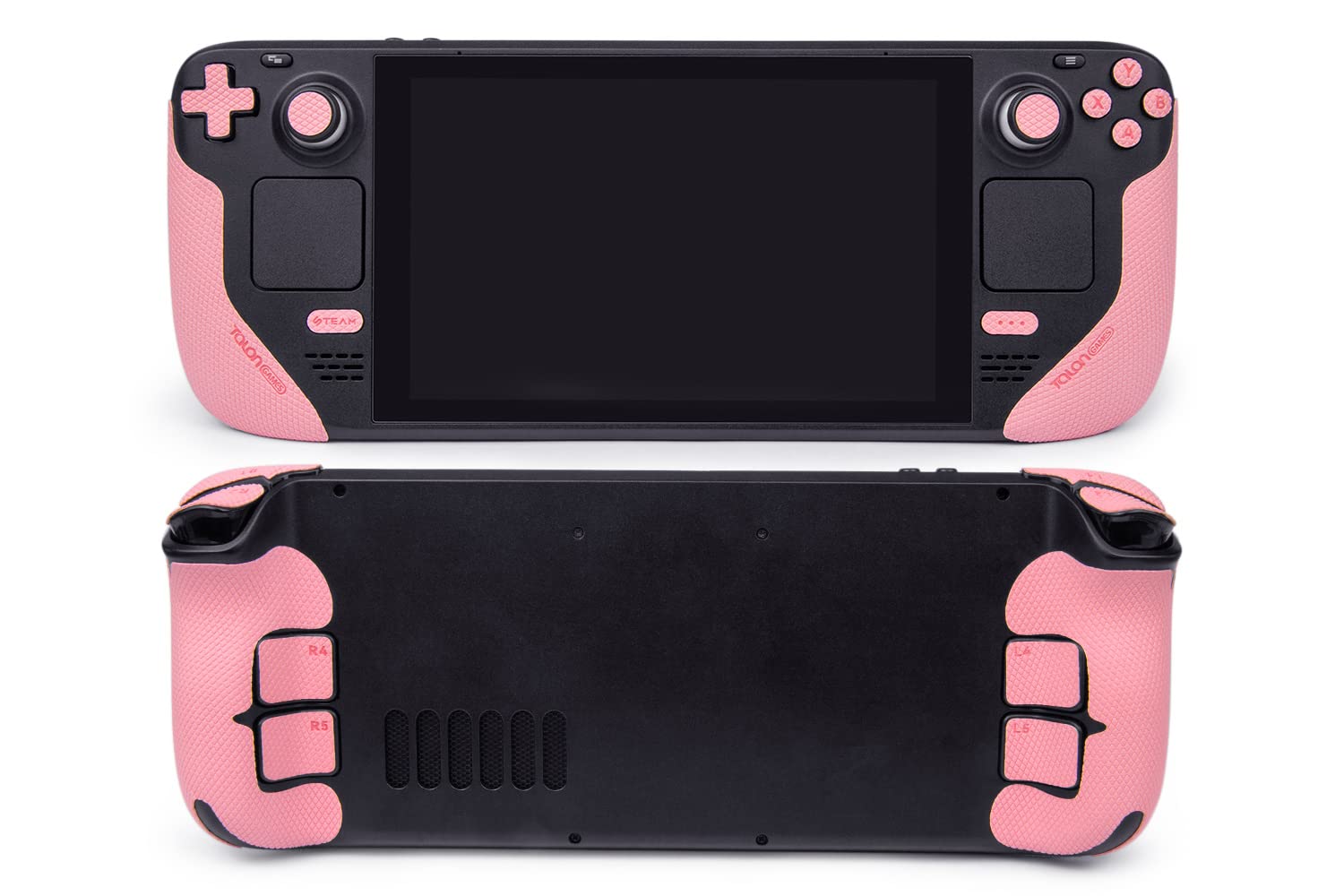 TALONGAMES Controller Grips Compatible with Steam Deck OLED/Steam Deck Controllers  Anti-Slip  Sweat-Absorbent  Textured Skin kit  for Handle Grips  Buttons  Triggers  D-pad (Pro - Pink)