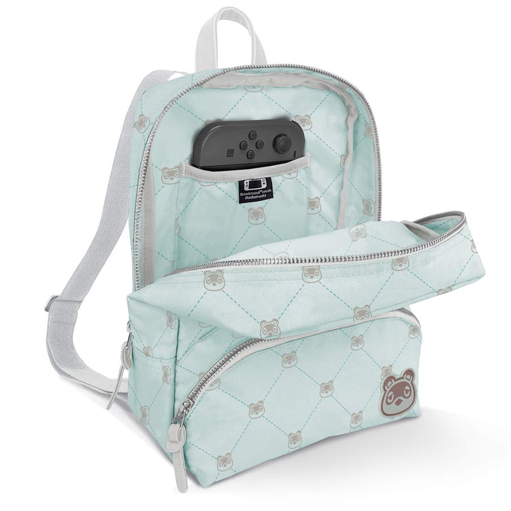 Controller Gear Animal Crossing Small Backpack - Tom Nook Quilted Travel Bag for Nintendo Switch Console & Accessories, Model: BANIXXMPN-0MNKQ