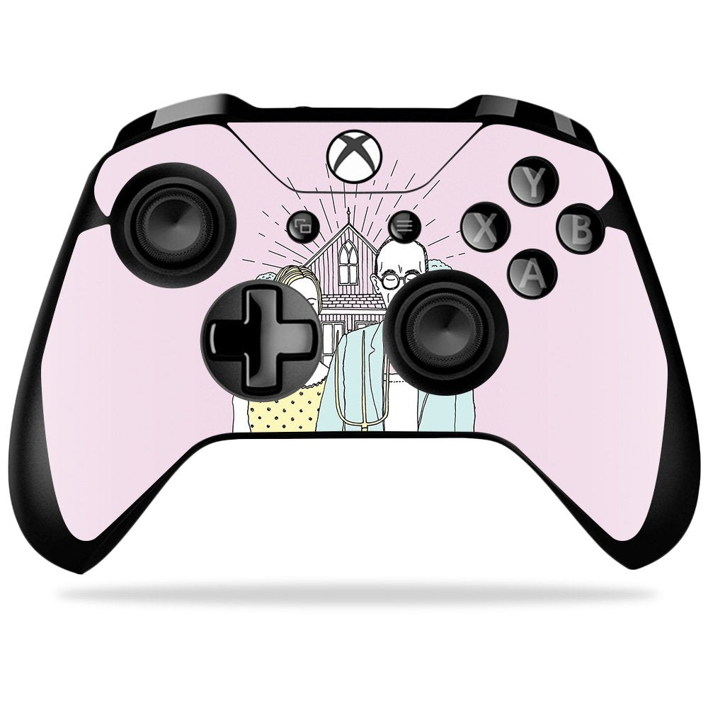 MIGHTY SKINS Xbox One X Controller Skin - American Gothic Pop, Durable Vinyl Wrap, Easy Apply/Remove, Made in USA