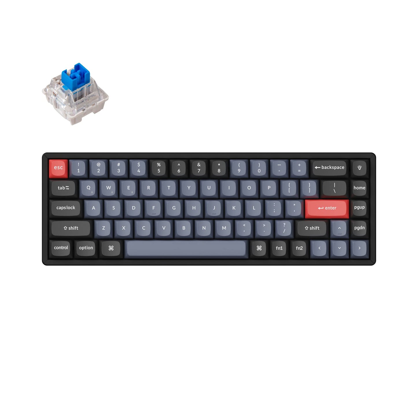 Keychron K6 Pro Wireless Custom Mechanical Keyboard  QMK/Launcher Programmable Macro  Hot-Swappable Keychron K Pro Blue Switch  65% Layout Aluminum RGB Backlit Office Keyboard for Mac Windows Linux