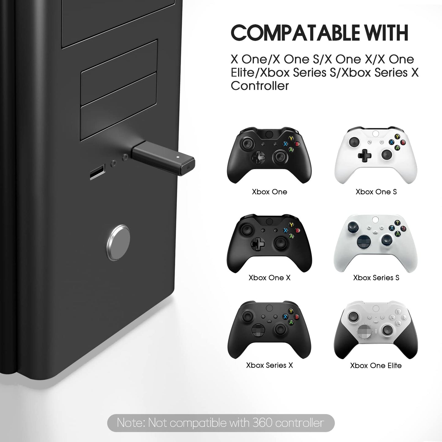 Smlau XB2 Wireless Adapter for Xbox One/Series X | Windows 7-11 Compatible