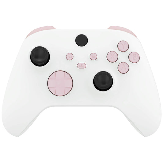 eXtremeRate Replacement Buttons for Xbox Series X & S Controller, Cherry Blossoms Pink Custom Repair Kit Bumpers Trigers Dpad AB