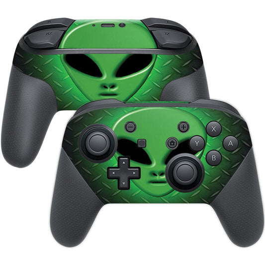 MIGHTY SKINS Nintendo Switch Pro Controller Skin - Alien Invasion Vinyl Decal, Durable & Easy to Apply, Model NISWPCOI-Alien Invasion