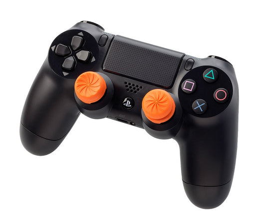 KontrolFreek FPS Freek Vortex Thumbsticks for PS4/PS5 - 1 High-Rise Convex, 1 Mid-Rise Concave, Orange, Model KFVORTEX