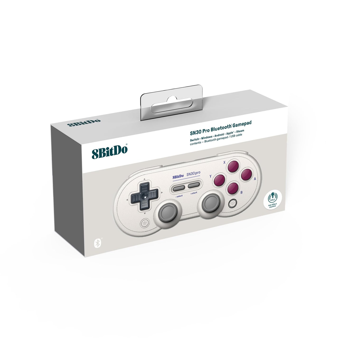 8BitDo SN30 Pro Bluetooth Controller - Hall Effect Joysticks, Rumble, Turbo, G Classic Edition, Compatible with Switch, PC, Android, Raspberry Pi