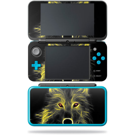 MightySkins Skin Compatible with Nintendo New 2DS XL - Neon Wolf | Protective, Durable, and Unique Vinyl Decal wrap Cover | Easy