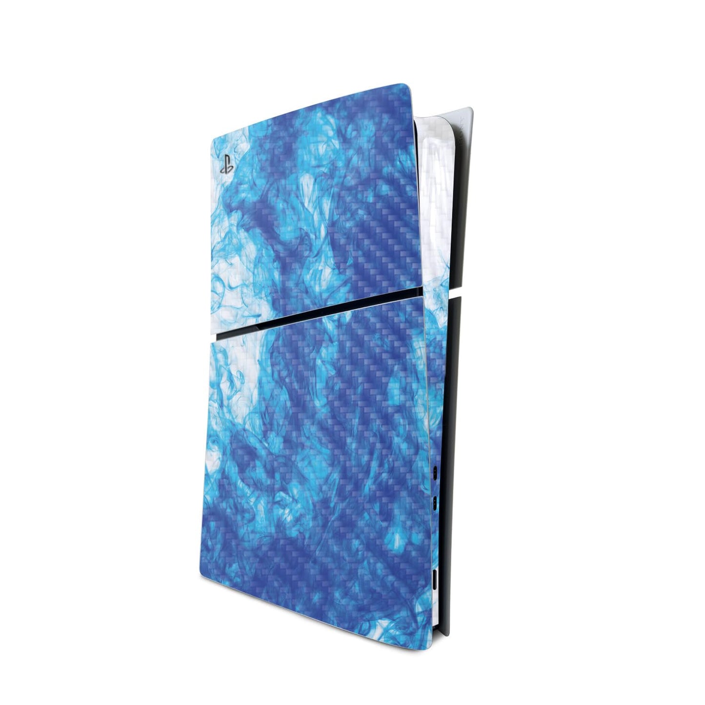 MightySkins Carbon Fiber Skin for PS5 Playstation 5 Slim Digital Edition Console Only - Vibrant Smoke Protective  Durable Textured Carbon Fiber Finish Easy to Apply Made in The USA