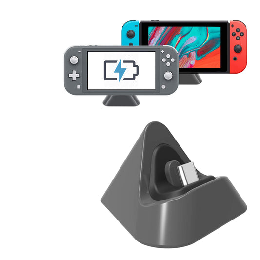Charging Dock for Nintendo Switch Lite  Charging Stand Station Compatible with Nintendo Switch (Gray)