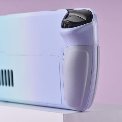 UYIYE Kickstand Case for Steam Deck - Protective Accessory, Beige/Orange, Model: CASE-STEAM-FT02-Orange