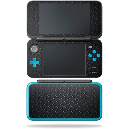 MIGHTY SKINS Nintendo New 2DS XL Skin - Black Diamond Plate, Durable Vinyl Decal Wrap, Easy to Apply & Remove