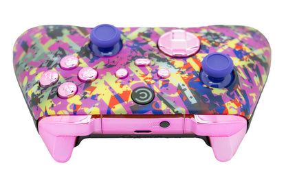 Custom Controllerzz Wireless Controller for Xbox Series X/S, Xbox One & PC - Neon Drip & Pink Chrome Inserts