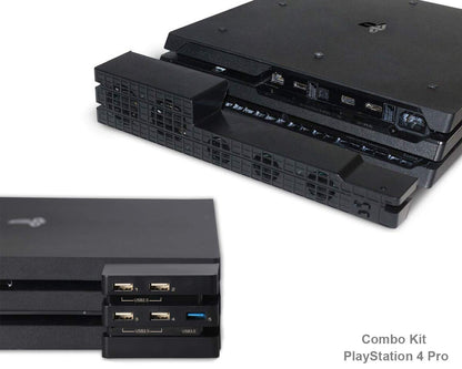 ElecGear PS4 Pro Cooling Fan with Automatic Temperature Sensor & 5-Port USB 3.0 Hub - Model TP4-894US