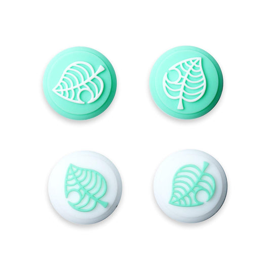 LICHIFIT Joystick Rocker Case Thumb Sticks Grip Cover Analog Caps for Animal Crossing for Switch/Lite Joy-Con Controller Replacement Leaf Modified Parts 4PCS