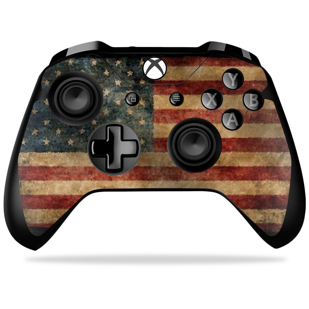 MIGHTY SKINS Vintage Flag Skin for Microsoft Xbox One X Controller - Durable Vinyl Decal, Easy to Apply and Remove