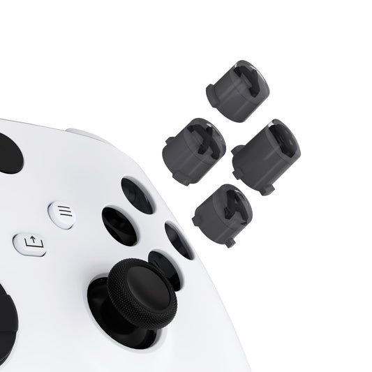 eXtremeRate ABXY Buttons for Xbox Series X & S Controller  Three-Tone Classic Gray & Clear with Dark Gray Classic Symbols Action Buttons for Xbox One S/X  Elite Series 2 & 1 Wireless Controller