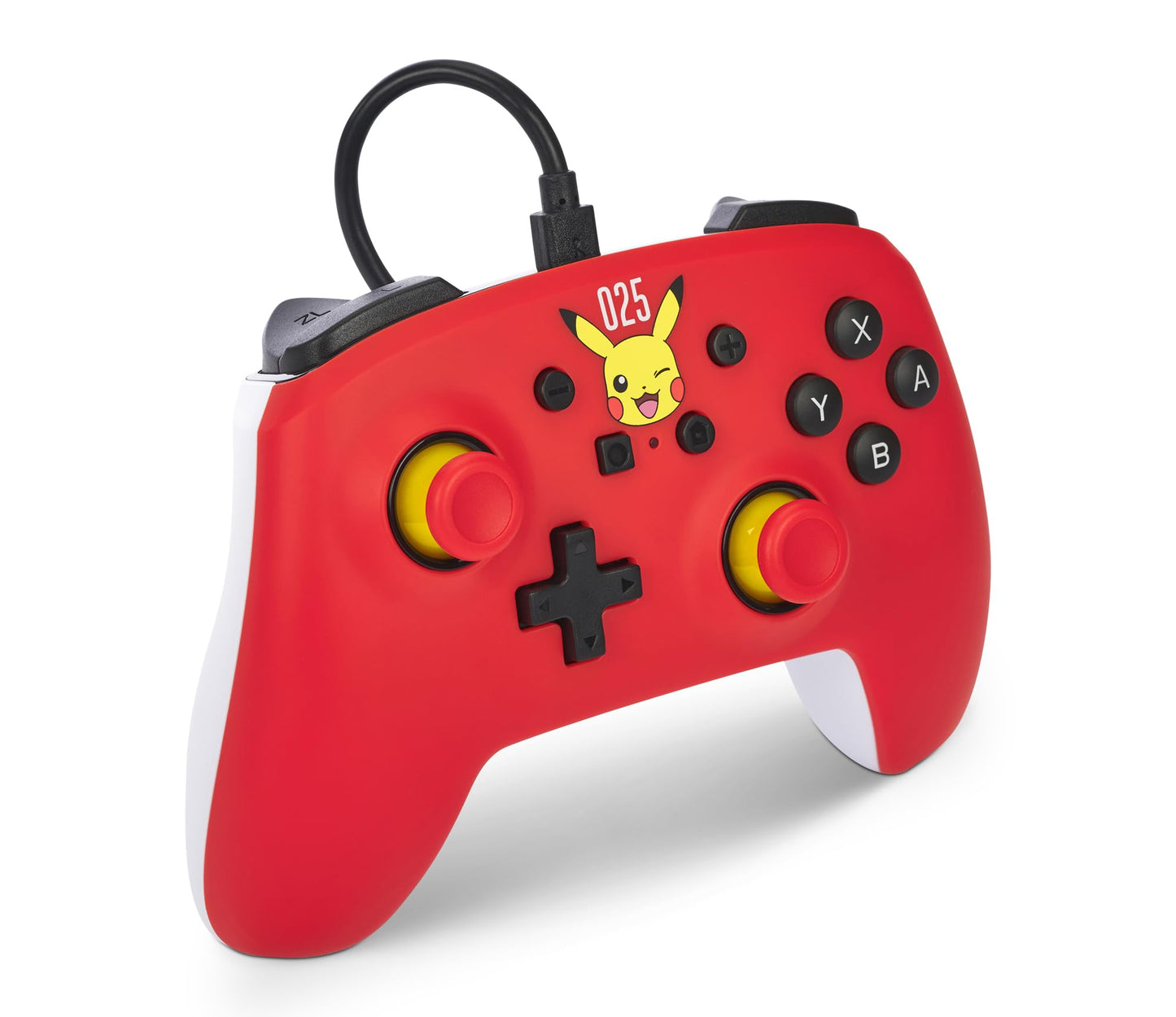 PowerA Nintendo Switch Wired Controller - Laughing Pikachu, 10ft USB Cable, Officially Licensed, Model NSGP0200-01