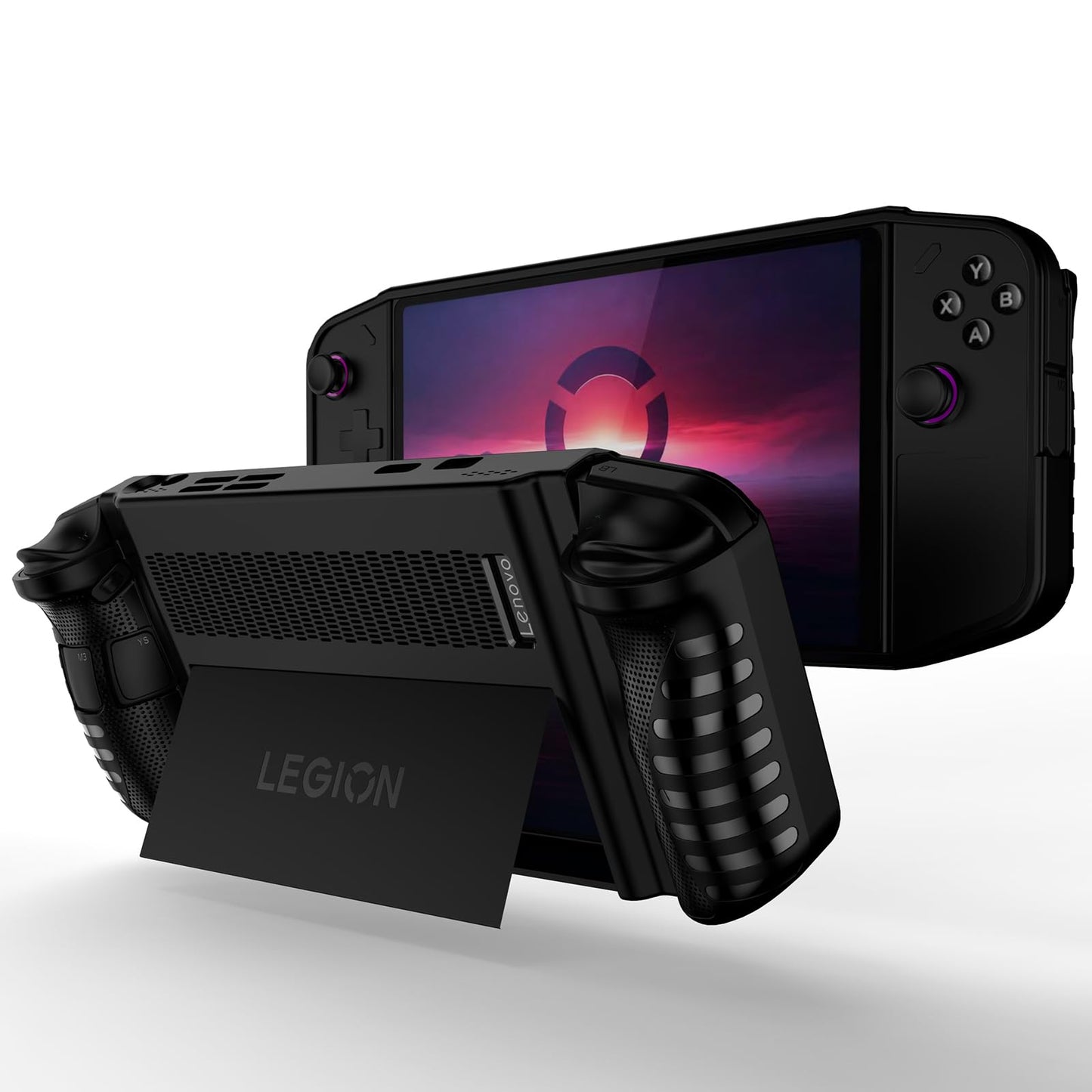 NINKI Silicone Grip for Lenovo Legion Go 8.8 Case with Stand Cover for Lenovo Legion Go Case Kickstand 2023 Shockproof Anti-Scratch Non-Slip Full Protective Silicone Cover LegionGo Protector Black